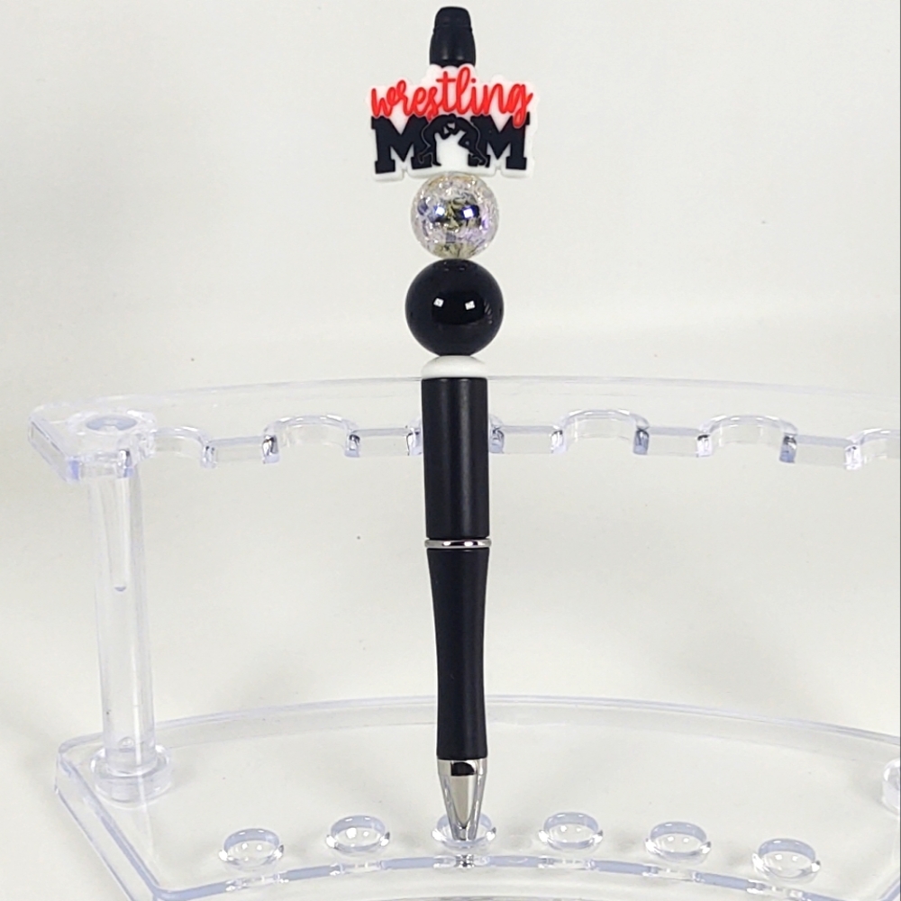 Wrestling Mom Beaded Pen